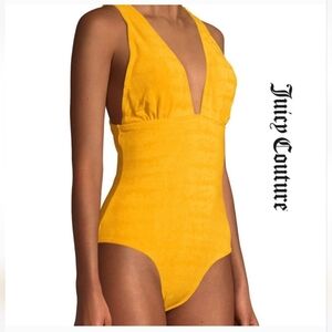 Juicy Couture Women's French Terry One-Piece Swimsuit NWT Size M
